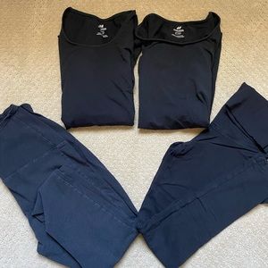 Set of maternity shirts and leggings